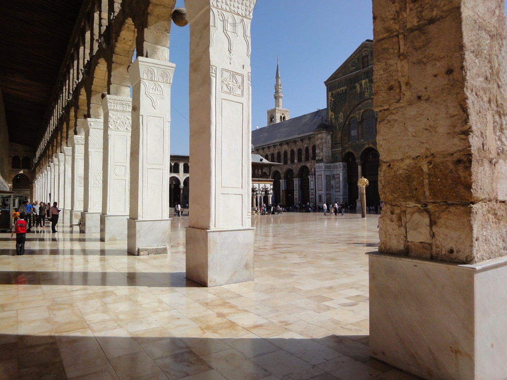 Umayyad Mosque's courtyard in Damascus, Syria.