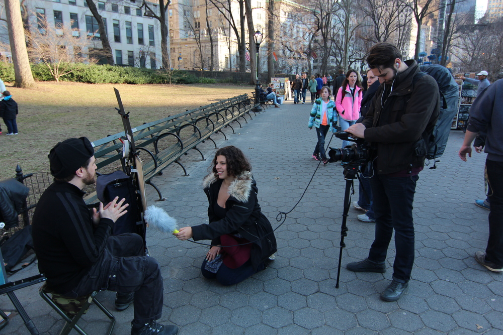 Epiphany and Carl in action and on location in Central Park, New York. Photo credit: 365 docobites.