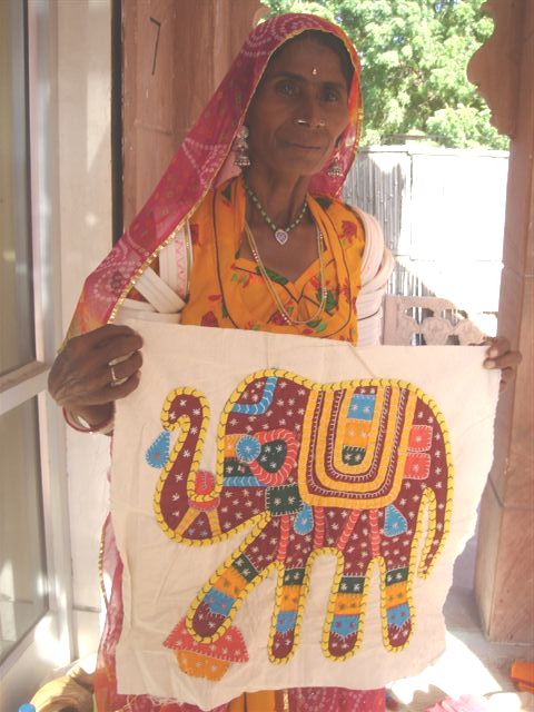 Gorgeous cloth skillfully hand-embroidered by a local Thar Desert woman. Photo credit: Ashok Bishnoi