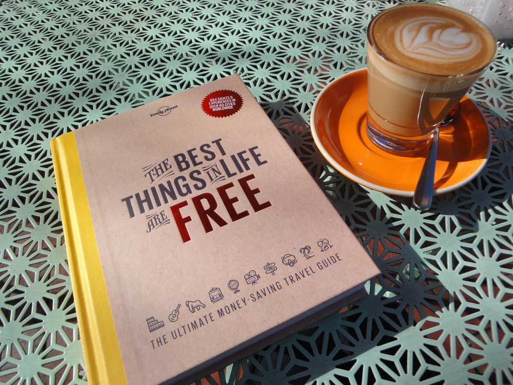 Discovering Lonely Planet's The Best Things in Life are Free while enjoying a Melbourne coffee.